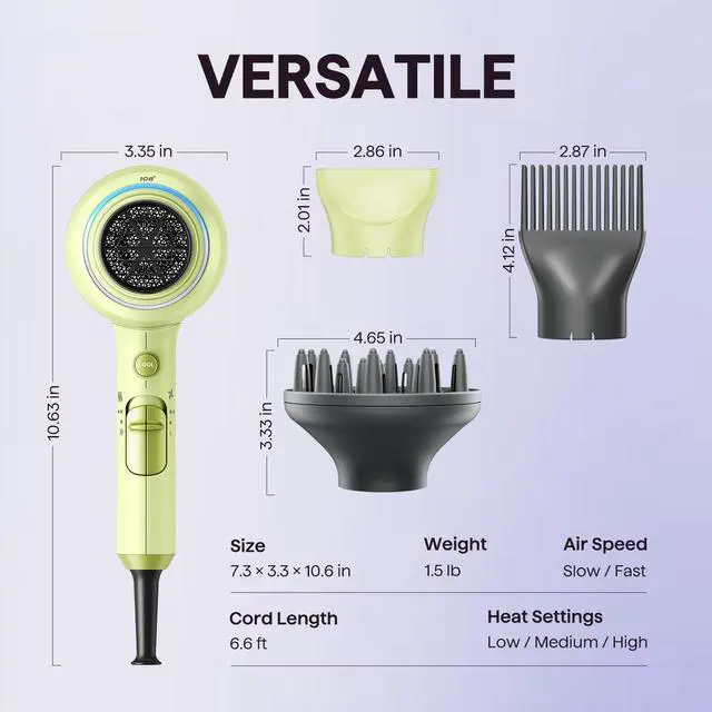 Alt view image 6 of 7 - Blown Away Ionic Hair Dryer with Diffuser for Curly Hair