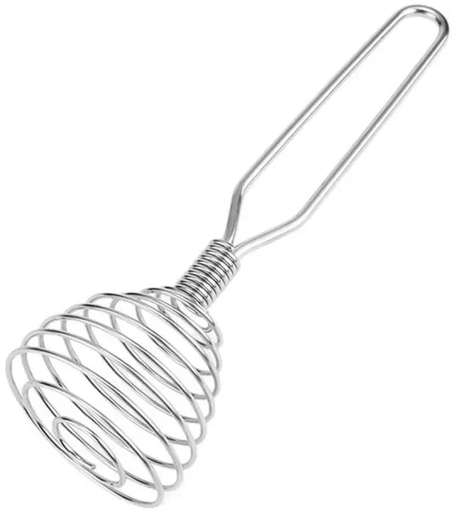 Main image of Stainless Steel Spring Coil Whisk 1 Pack, Wire Whip Egg Beater, Kitchen Cookware Hand Mixer For Cooking, Mixing, Blending, Beating, Stirring, 6.7 Inch