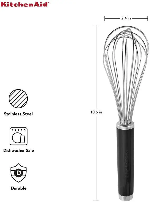 Alt view image 3 of 5 - Classic Utility Whisk, 10.5 Inch, Black