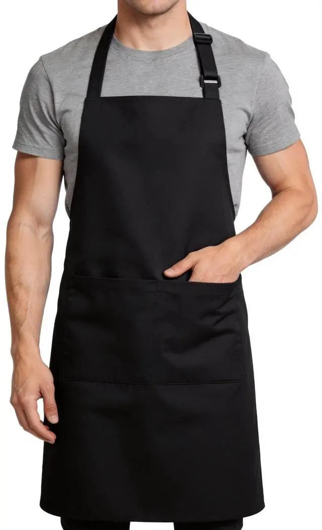 Main image of Large Chef Apron for Men and Women, Water Oil Repellent Cooking Kitchen Aprons with 2 Large Pockets
