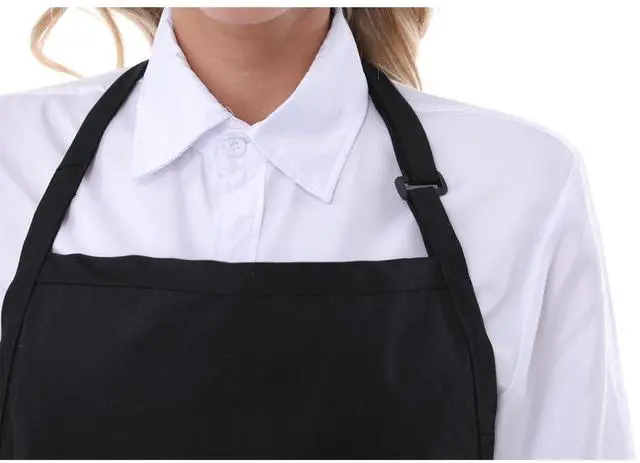 Alt view image 5 of 6 - Aprons for Women with Pockets, Chef Apron for Men, Aprons for Cooking, Black Server Apron