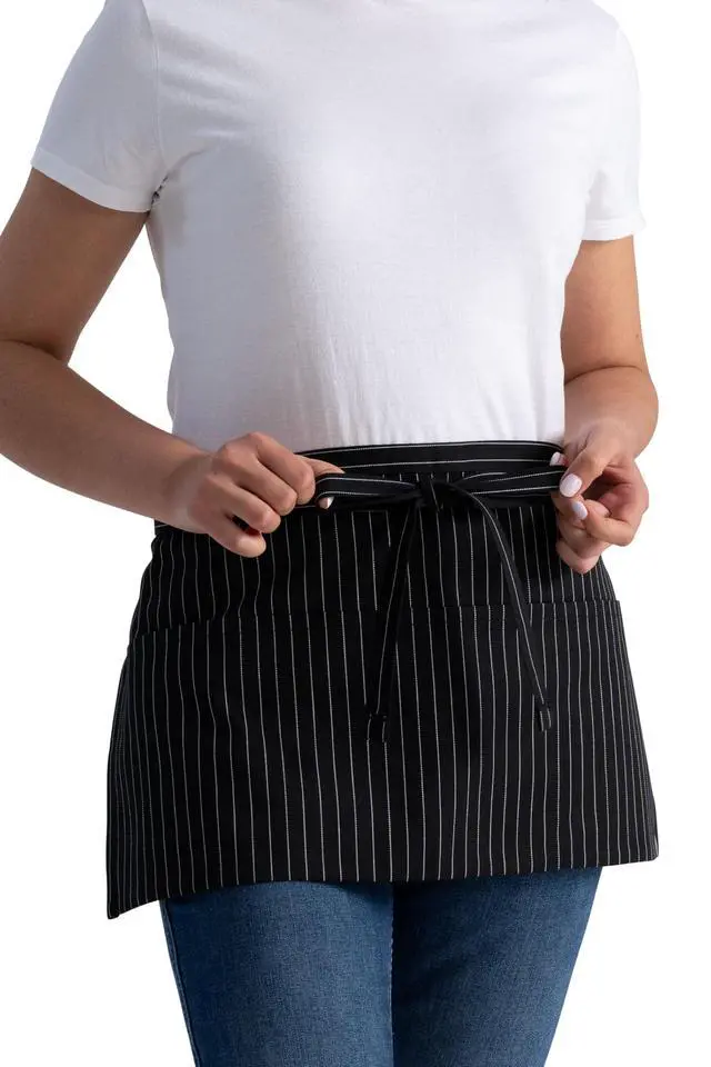 Alt view image 5 of 5 - Unisex Waitress Apron, Pinstripe, One Size