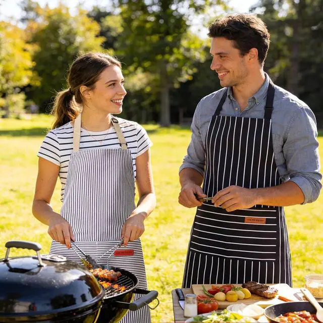 Alt view image 6 of 7 - Zliutob Adjustable Kitchen Aprons, Unisex, 2 Pack