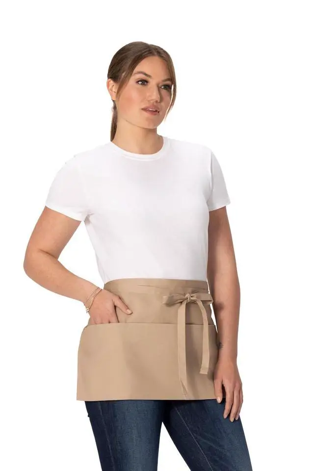 Alt view image 5 of 5 - Unisex Waitress Apron, Khaki, One Size