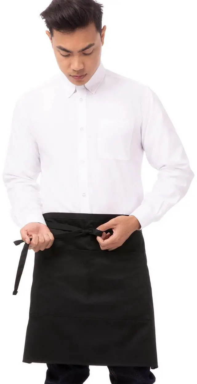 Main image of Unisex Half Bistro Server Apron, Black, One Size