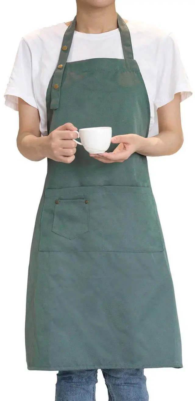 Main image of Art Aprons for Painting Pottery Ceramics, Artist Apron Smock Mens Women Teaching Cooking Waterproof Green