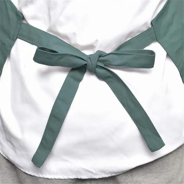 Alt view image 6 of 7 - Art Aprons for Painting Pottery Ceramics, Artist Apron Smock Mens Women Teaching Cooking Waterproof Green