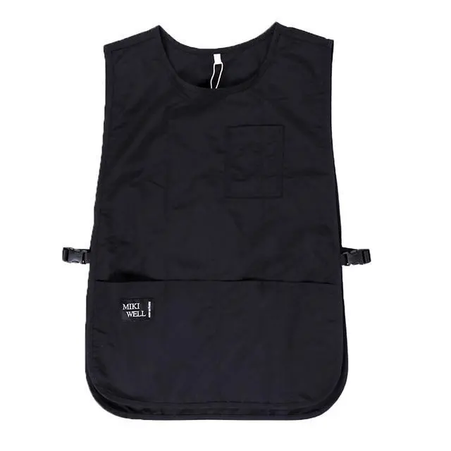 Alt view image 2 of 7 - Waterproof Cobbler Apron with 4 Pockets Vest Smock Apron for Men Women Chef Waiter Work (Black)