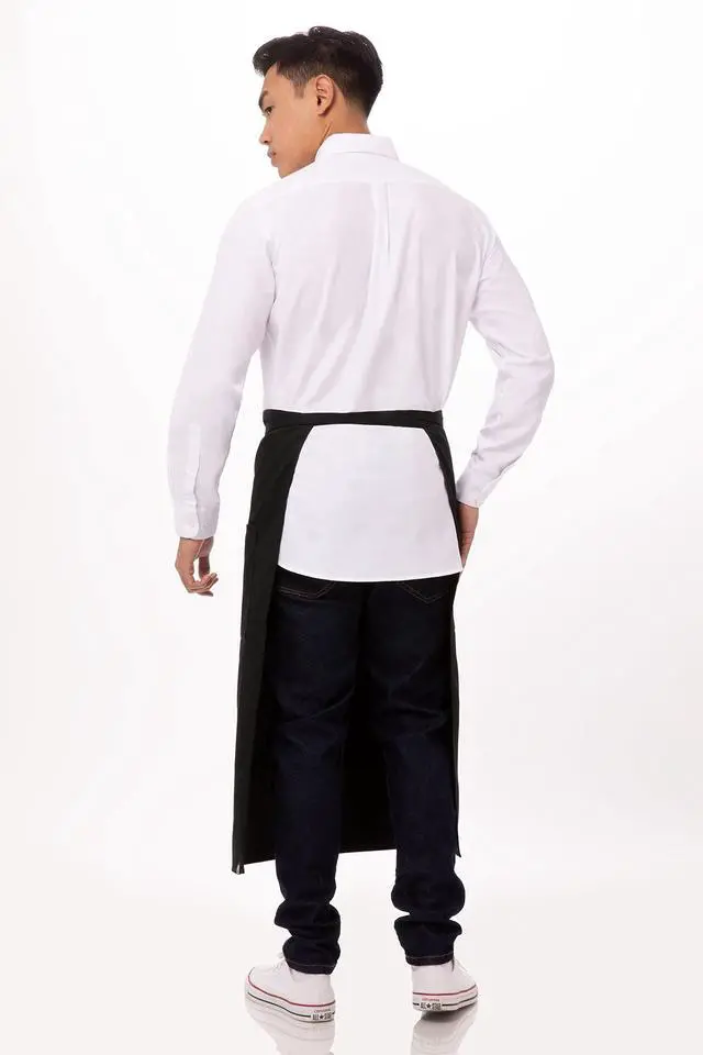 Alt view image 2 of 4 - Unisex Two Pocket Bistro Apron, Black, One Size