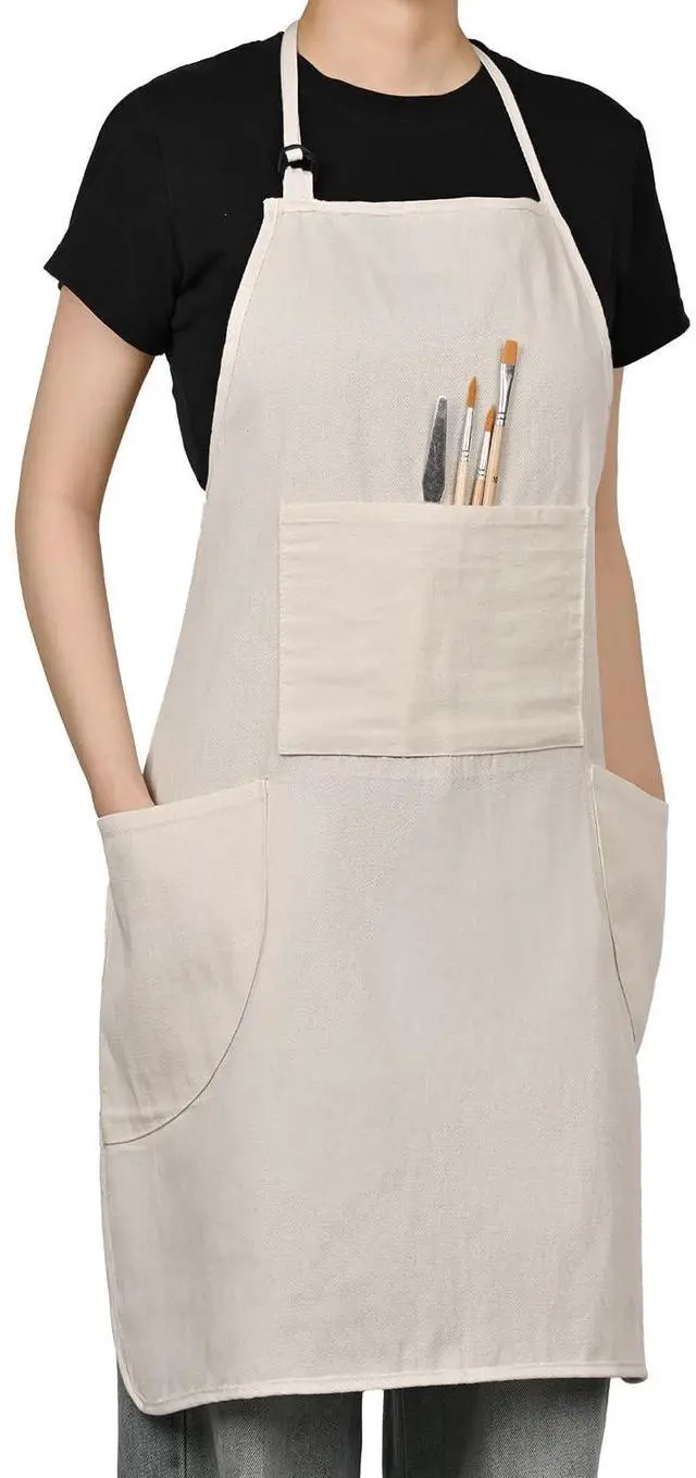 Main image of Painting Apron for Men and Women, Professional Cotton Canvas Bib