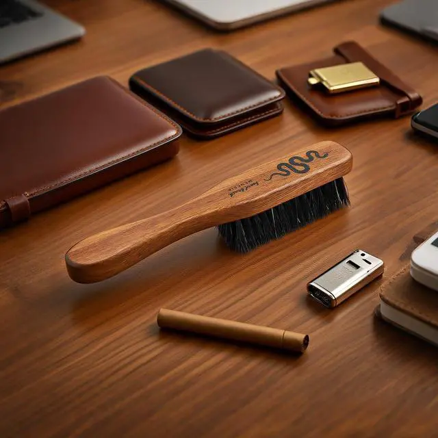 Alt view image 7 of 7 - Boar Bristle Beard & Mustache Brush, Small Size