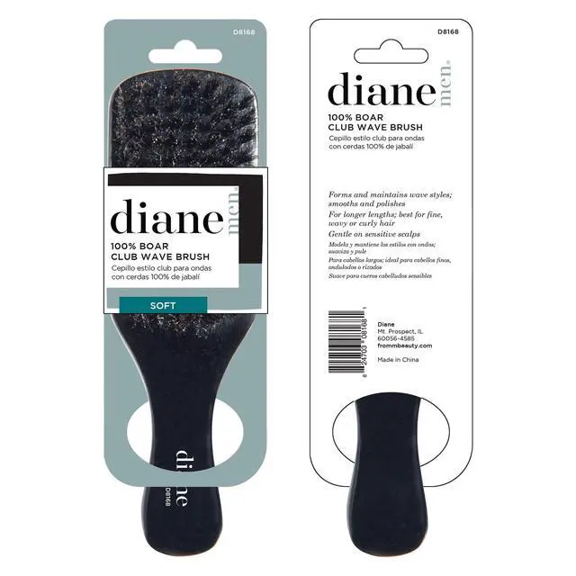 Alt view image 5 of 7 - 100% Boar Bristle Club Brush for Waves and Smoothing - Fine to Medium Hair Detangler for Men and Women, Shine Restorer, Soft on Scalp