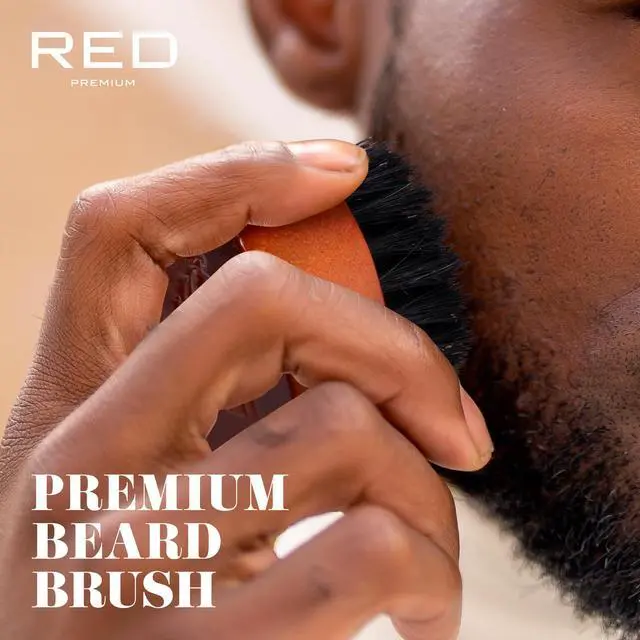 Alt view image 4 of 5 - Beard Brush with 100% Natural Boar Bristles for Men, Premium Wooden Brush, Beards Mustaches Grooming Shaving Comb, Tame and Soften Facial Hair (Round Mini)