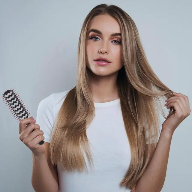 Alt view image 4 of 7 - Static Free Fast Flo Vent Hair Brush - Quick Blow Drying, Easy Styling, and Tangle-Free Detangling for All Hair Types, Long, Short, Thick, Thin, Curly, Straight, and Wavy