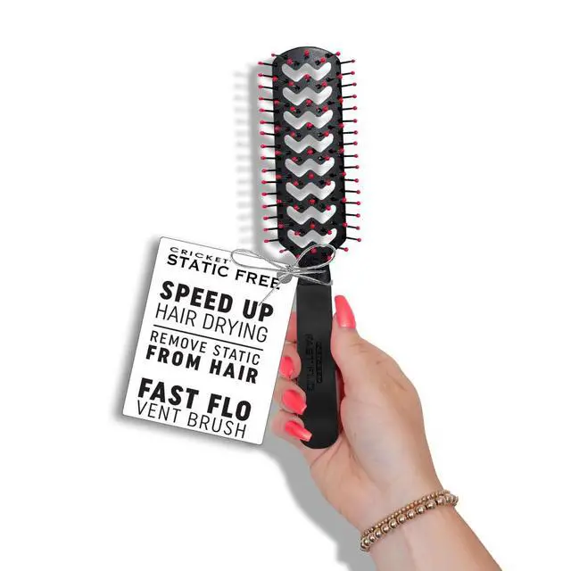 Alt view image 7 of 7 - Static Free Fast Flo Vent Hair Brush - Quick Blow Drying, Easy Styling, and Tangle-Free Detangling for All Hair Types, Long, Short, Thick, Thin, Curly, Straight, and Wavy