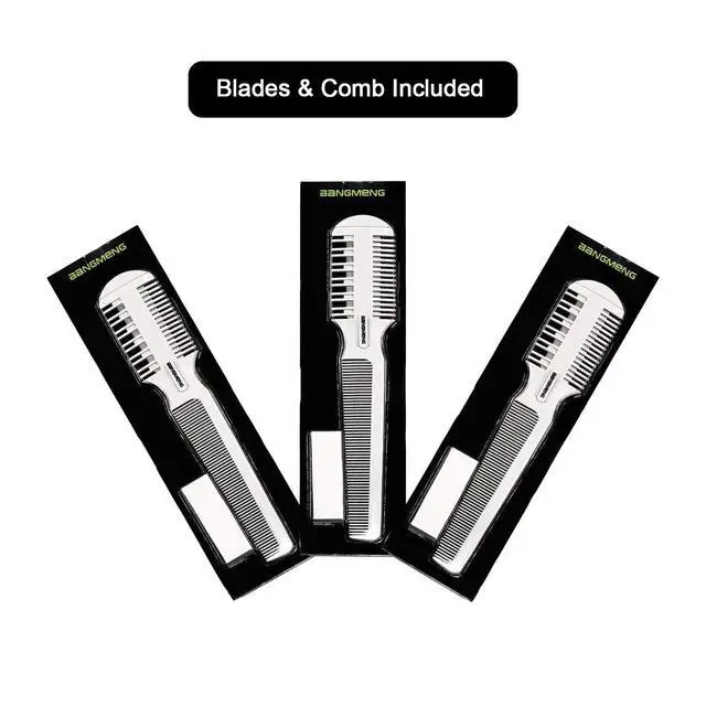 Alt view image 5 of 7 - Hair Cutter Comb, Shaper Razor Comb, Split Ends Trimmer Styler, Double Edge Razor Blades for Thinning, Cutting and Styling, Extra 5 Blades Included