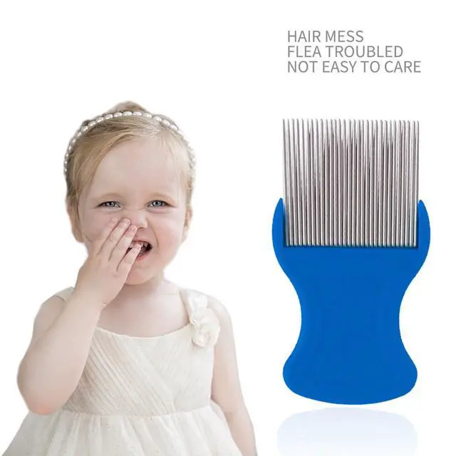 Alt view image 7 of 7 - 9 Pcs Lice Combs, Flea Combs, Hair Comb Double Sided Fine Tooth Combs, Removal Dandruff Comb with Metal Teeth, Stainless Steel Louse and Nit Comb for Head Lice Treatment