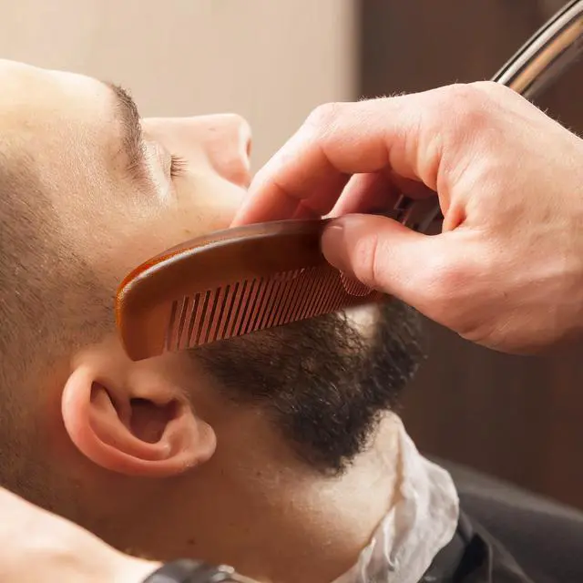 Alt view image 5 of 6 - Premium Wood Men Long Beard Comb, Easy Detangling and Styling, Durable Design for Gentle Beard Hair & Mustache Grooming Essential, No Snagging & Pulling, Maximize Conditioning