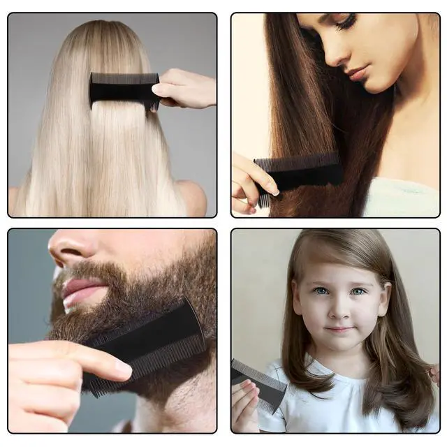Alt view image 7 of 7 - 5 Pack Double-Sided Pocket Comb for Hair, Beards & Mustaches | Fine & Coarse Teeth, Everyday Comb For Detangling Knots, Beard Care & Grooming