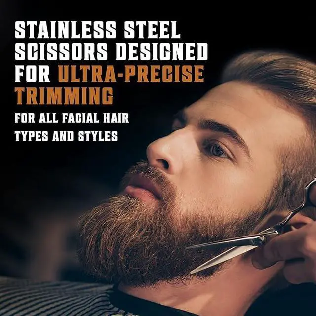 Alt view image 5 of 7 - Beard Comb & Beard Brush Set for Men -- Natural Boar Bristle Brush and Dual Action Pear Wood Comb w/Velvet Travel Pouch - Great for Grooming Beards and Mustaches