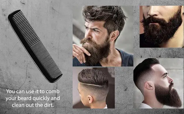 Alt view image 7 of 7 - Pocket Beard Comb 6 Pack, 5 Inch Fine Tooth Hair Comb for Men, Travel Barber Comb, Mustache Styling Comb, Grooming Comb for Beard Hair and Mustache, Black