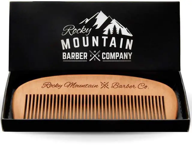Main image of Hair Comb - Wood with Anti-Static & No Snag Handmade Brush for Beard, Head Hair, Mustache with Design in Gift Box