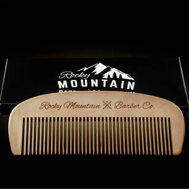 Alt view image 3 of 7 - Hair Comb - Wood with Anti-Static & No Snag Handmade Brush for Beard, Head Hair, Mustache with Design in Gift Box