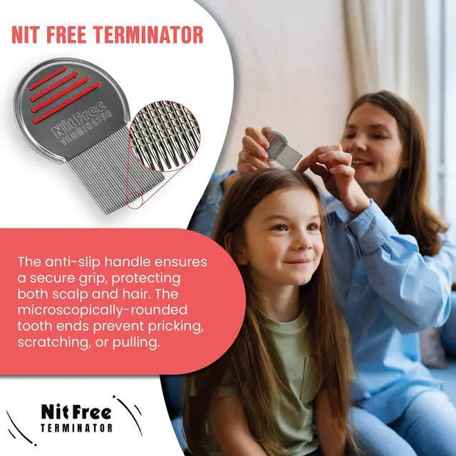 Alt view image 5 of 5 - Lice Comb - Professional Stainless Steel Comb for Effective Head Lice Treatment (Color May Vary) (Pack of 1)