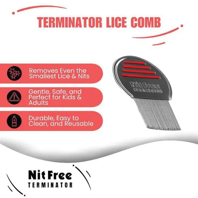 Alt view image 2 of 5 - Lice Comb - Professional Stainless Steel Comb for Effective Head Lice Treatment (Color May Vary) (Pack of 1)
