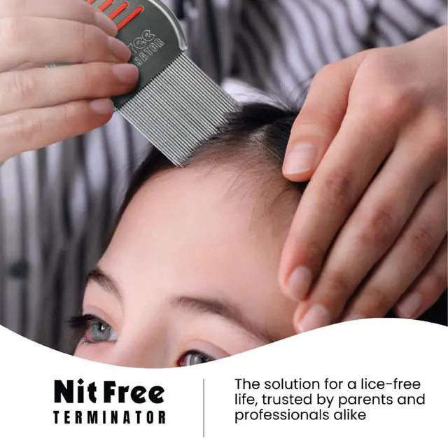 Alt view image 3 of 5 - Lice Comb - Professional Stainless Steel Comb for Effective Head Lice Treatment (Color May Vary) (Pack of 1)
