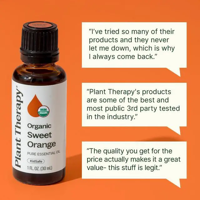 Alt view image 4 of 7 - Organic Sweet Orange Essential Oil, 30 mL, Pure Essential Oil