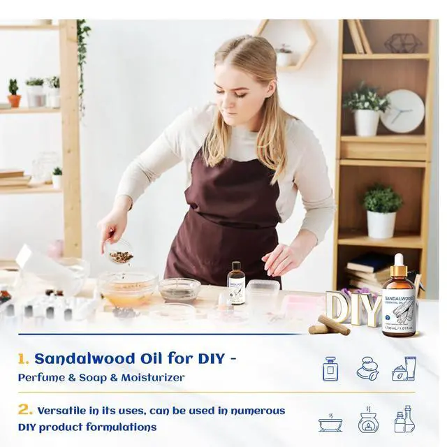 Alt view image 4 of 7 - Sandalwood Essential Oils for Skin, Diffuser & Candle Soap Making