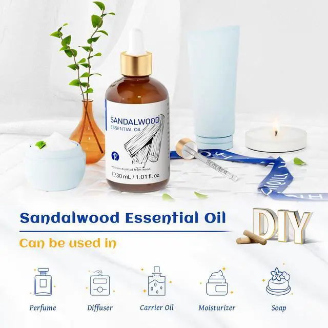 Alt view image 5 of 7 - Sandalwood Essential Oils for Skin, Diffuser & Candle Soap Making