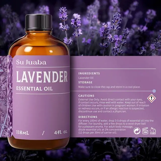 Alt view image 6 of 6 - Lavender Essential Oil for Aromatherapy, Sleep & Relaxation