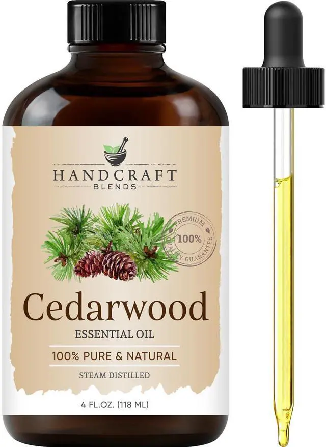 Main image of Cedarwood Essential Oil Huge 4 Fl Oz 100% Pure and Natural Premium Grade Essential Oil for Diffuser and Aromatherapy, Skin, Massage, Candle and Soap Making Fragrance