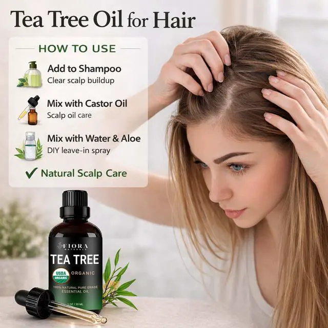 Alt view image 3 of 6 - Tea Tree Oil, 100% Pure Organic Tea Tree Essential Oil 1 oz