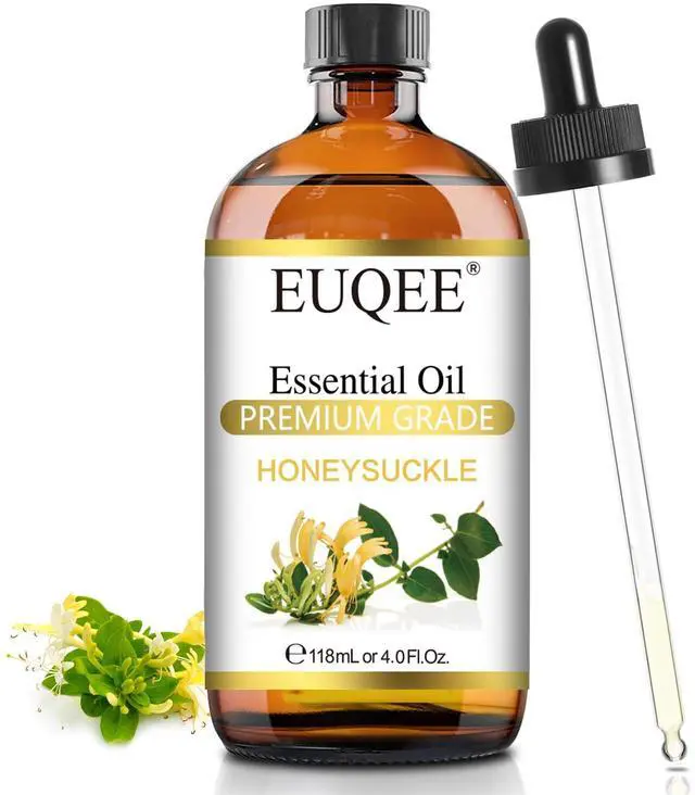 Main image of Honeysuckle Essential Oil 118ml Pure Honeysuckle Oil Premium Essential Oil - with Glass Dropper Great for Diffuser, DIY Soap, Candle Making - 4Fl. OZ