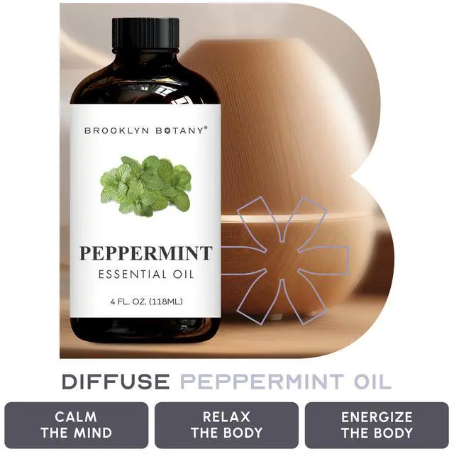 Alt view image 2 of 4 - Peppermint Essential Oil - Huge 4 Fl Oz - 100% Pure and Natural - Premium Grade with Dropper - for Aromatherapy and Diffuser
