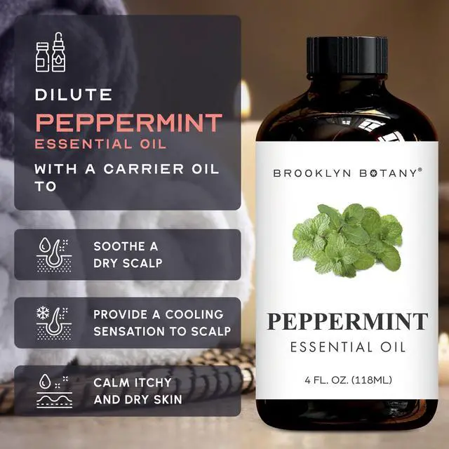 Alt view image 3 of 4 - Peppermint Essential Oil - Huge 4 Fl Oz - 100% Pure and Natural - Premium Grade with Dropper - for Aromatherapy and Diffuser