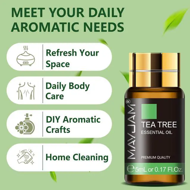 Alt view image 4 of 7 - Tea Tree 20 Pcs Pure Essential Oil Gift Set, for Diffuser, Humidifiers, Skin Care, Massage, Fragrance Oil Scent for DIY Candle and Soap Making, Gift for Friend (5ML)