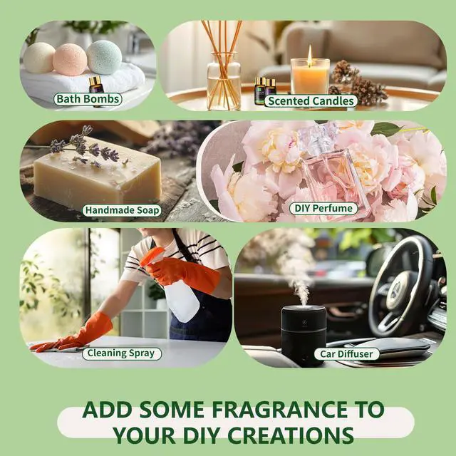 Alt view image 6 of 7 - Tea Tree 20 Pcs Pure Essential Oil Gift Set, for Diffuser, Humidifiers, Skin Care, Massage, Fragrance Oil Scent for DIY Candle and Soap Making, Gift for Friend (5ML)