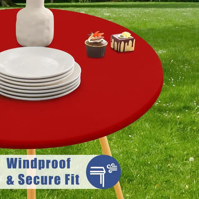 Alt view image 3 of 7 - Spandex Round Tablecloth, Fitted Table Cloth for 45"-56" Tables