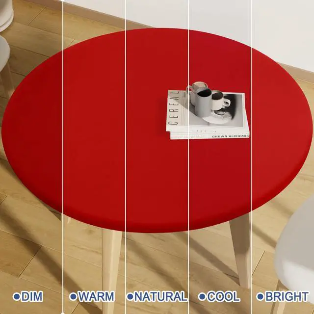 Alt view image 7 of 7 - Spandex Round Tablecloth, Fitted Table Cloth for 45"-56" Tables