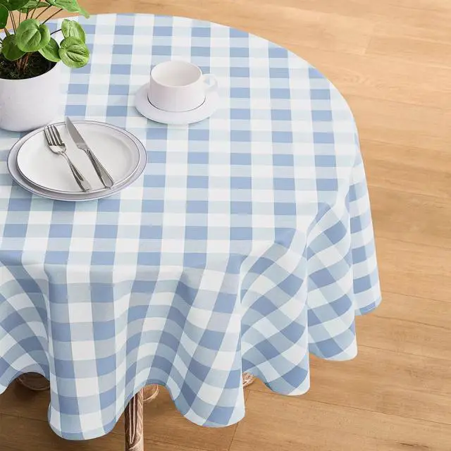 Alt view image 3 of 7 - Gingham Tablecloth Rectangle Checkered Tablecloth Waterproof