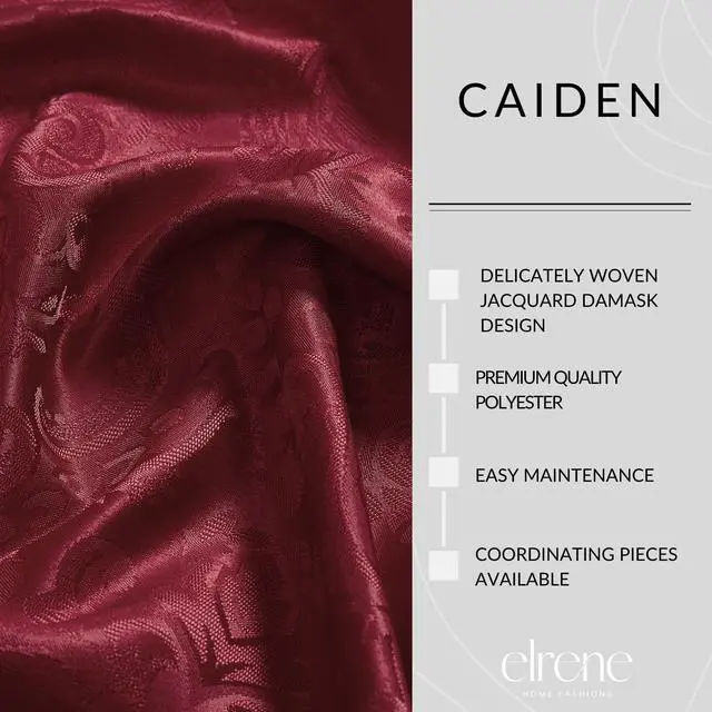Alt view image 3 of 6 - Caiden Elegance Damask Tablecloth, Cranberry - 60" W x 120" L