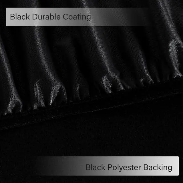 Alt view image 4 of 7 - Fitted Round Table Cloth, Reversible Waterproof Stain Resistant Elastic Stretch Tablecloth, Wipe Clean Table Cover for Outdoor/Indoor Use, Fits Round Tables up to 40" - 44" Diameter, Black