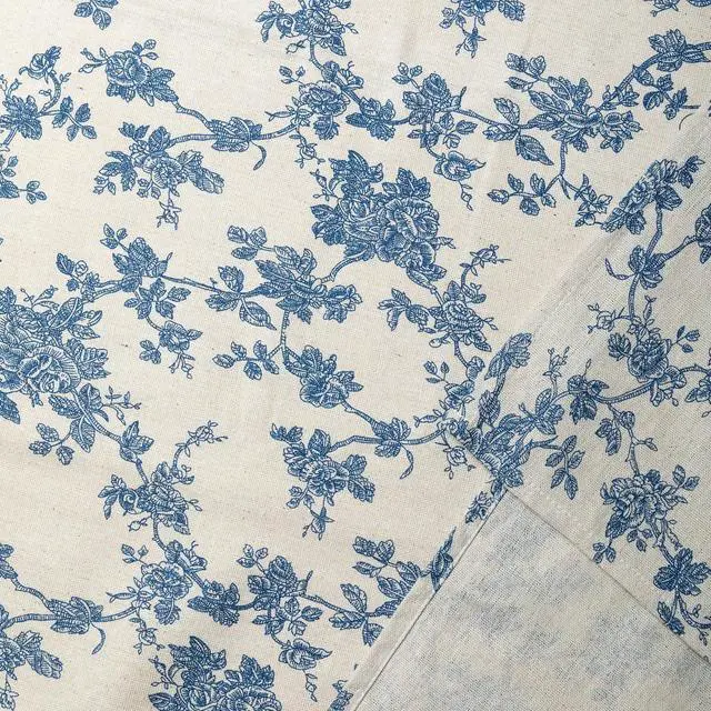 Alt view image 2 of 5 - Pastoral Rectangle Tablecloth - 60 x 102 Inch Table Cloth - Washable Table Cover with Dust-Proof Wrinkle Resistant for Restaurant, Picnic, Indoor and Outdoor Dining, Floral (Dark Blue)