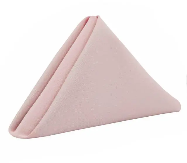 Alt view image 4 of 7 - 10 Pack 20 Inch Blush Cloth Polyester Napkins Washable Dinner Fabric Napkins with Hemmed Edges for Weddings, Restaurants & Special Events