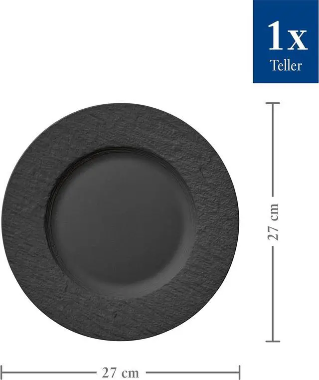 Alt view image 3 of 7 - Manufacture Rock Dinner Plate, 10.5 in, Premium Porcelain, Black
