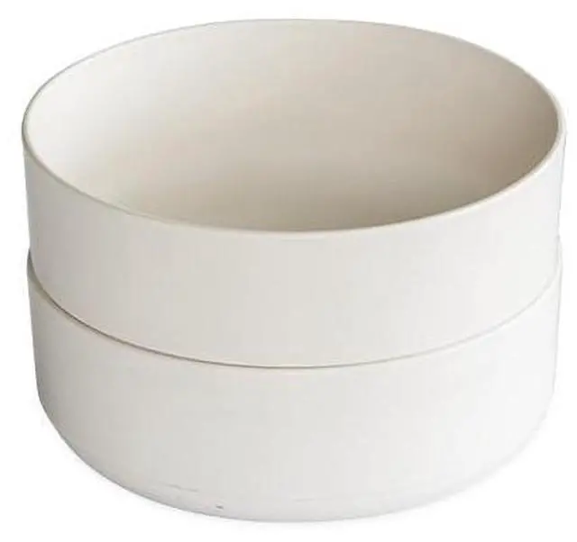 Main image of Soup or Salad Bowl, Set of 2, White, Microwave Safe Polypropylene